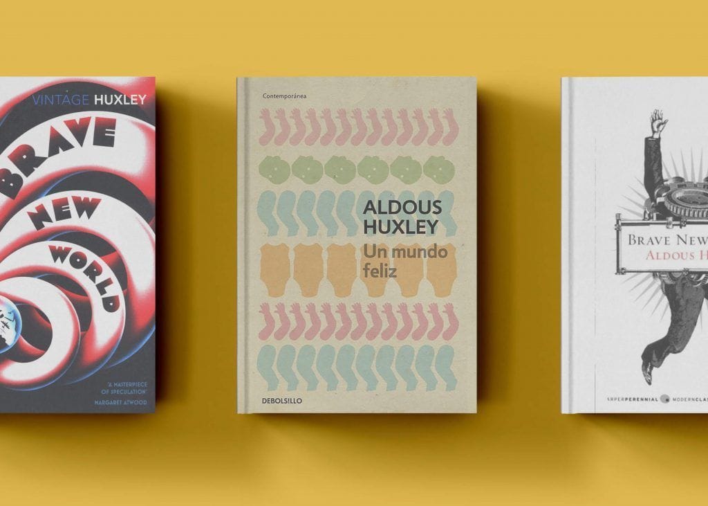 Portada clásica de Un Mundo Feliz de Aldous Huxley - contrapunto a 1984