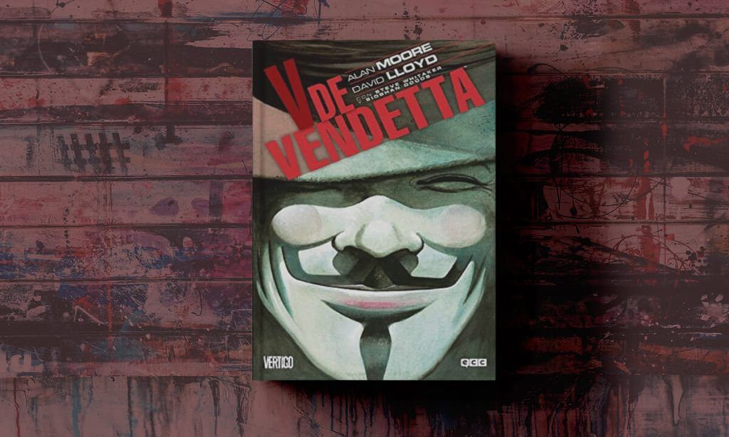 Viñeta de V de Vendetta de Alan Moore y David Lloyd - cómic distópico