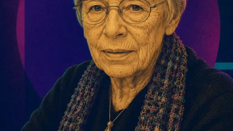 Ilustración editorial generada con IA de Ursula K. Le Guin
